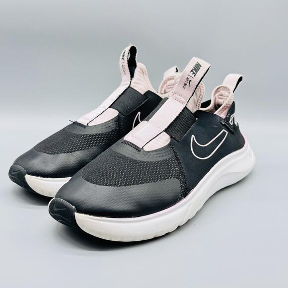 Nike Shoes Girls 7 Y Black Pink Flex Plus Slip On Low Top Athletic Sneakers - Picture 4 of 12